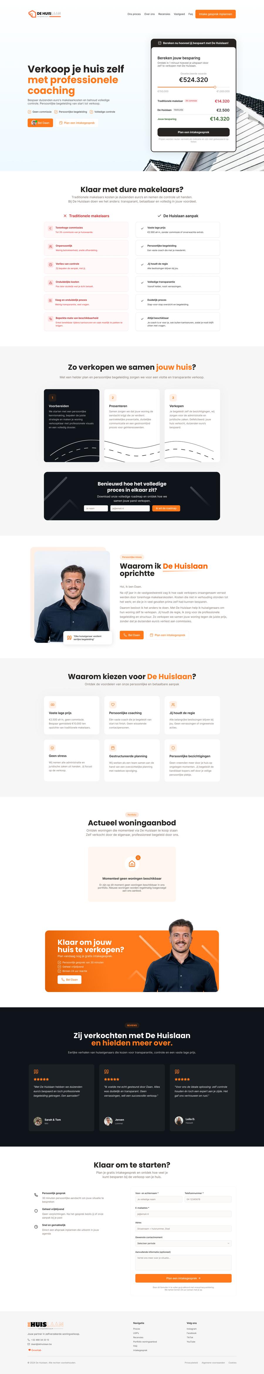 Website van De Huislaan