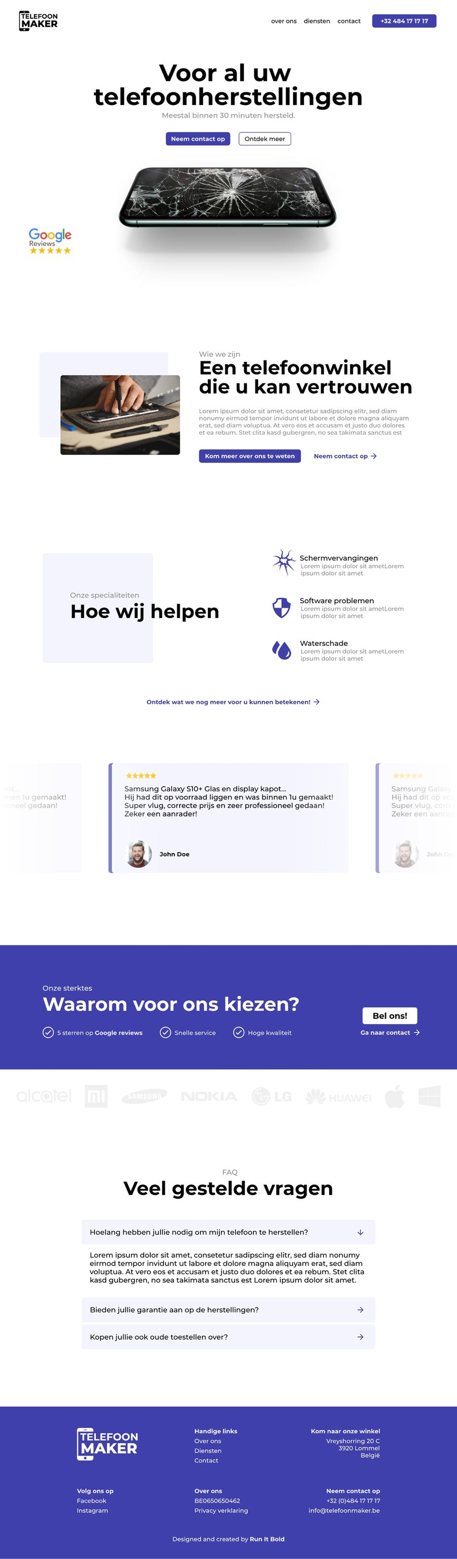 Website van Telefoonmaker