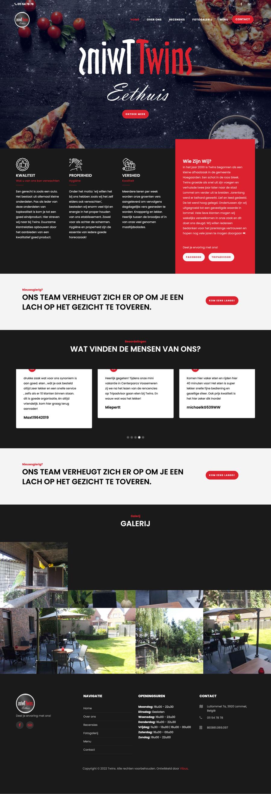 Website van Twins Lommel